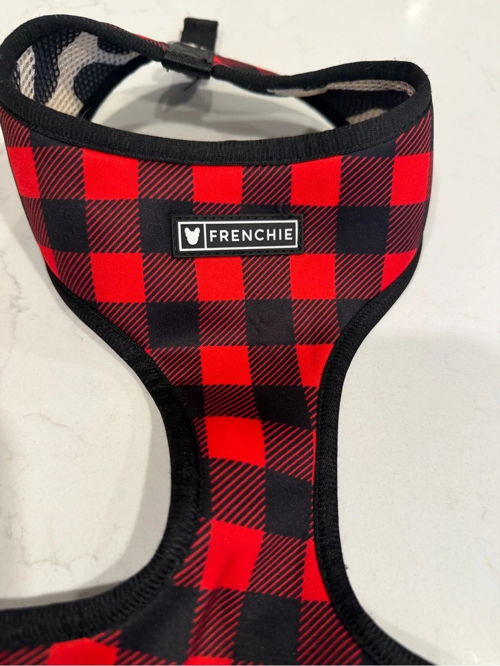 Frenchie Red Plaid Harness and Leash Set